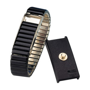 Adjustable metal wrist strap