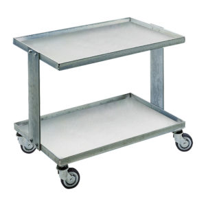 ESD adjustable double shelves trolley