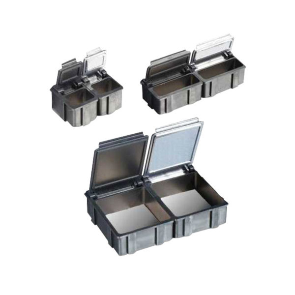 Conductive cabinets for flip-top boxes